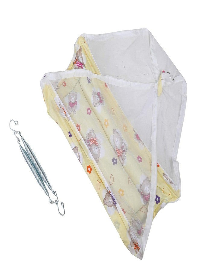 VParentsNewborn Baby Sleep Swing Cradle Jhula Palna Tottilu with Hanging Spring Cruze (Yellow) 110071 - Image 5